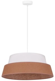 Duolla - Luster na lanku GALAXY 1xE27/15W/230V pr. 50 cm hnedá/biela