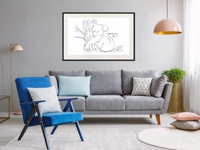 Artgeist Plagát - Sleepy Koala [Poster] Veľkosť: 90x60, Verzia: Zlatý rám s passe-partout