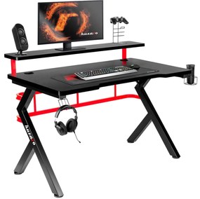 PC stolík Hyperion 5.0 (čierna + červená). Akcia -18%. Vlastná spoľahlivá doprava až k Vám domov. 1087509