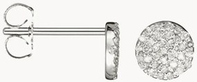 Náušnice z bieleho zlata s diamantmi Studs Ronds Scintillants