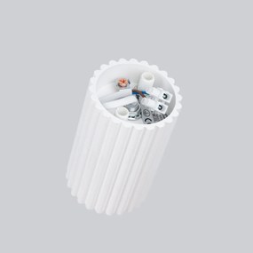 Stropné svietidlo Karbon, 1x biele kovové tienidlo, (10 cm)