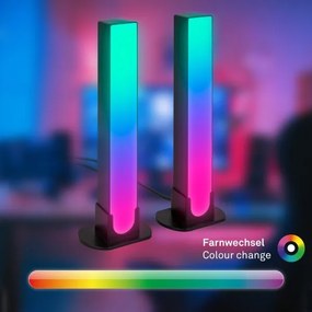 Brilo - SADA 2x LED RGBIC Stm. stolná lampa LED/12W/230V 3000-6500K Wi-Fi Tuya