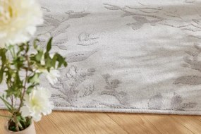 Koberec Agnella Noble Flors svetlosivý