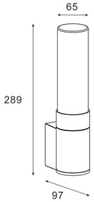 Zuma Line SJ17611 - Vonkajšia nástenná lampa WALLY 1xE27/60W/230V IP54 čierna