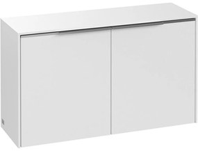 VILLEROY &amp; BOCH Subway 3.0 závesná bočná skrinka nízka, 2 dvierka, 805 x 256 x 423 mm, Pure White, C60000VF