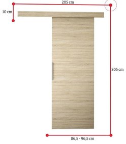 Posuvné dvere DOLANO I - čierna / áno / 86,5