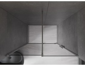Mexen Velar, posuvné sprchové dvere do otvoru 130 cm, 8mm šedé sklo, brúsený grafit, 871-130-000-41-95