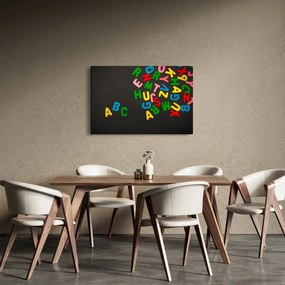 Obraz - farebné písmenká (90x60 cm)