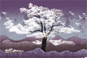 Obraz - Strom v oblakoch (90x60 cm)