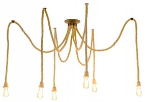 Toolight - Závesná lampa 6xE27 APP680-6CP, zlaté lano, OSW-07864