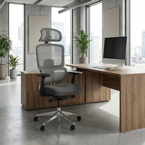 Kancelárska stolička WILMOT MF, čierny rám, čierna