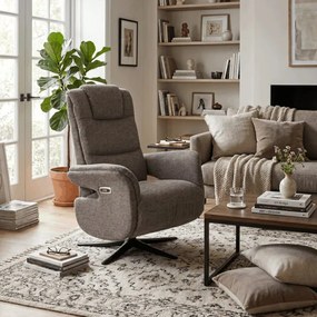 Polohovacie kreslo sivé, elektrické TV-C5590 GREY2