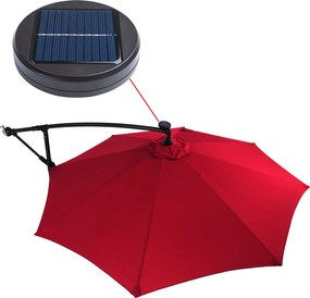 Zahradní slunečník Amana s LED osvětlením 307 cm červený
