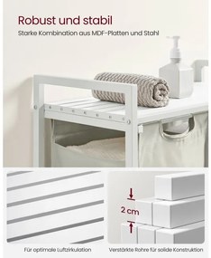 Kôš na bielizeň s policou BLH201W01