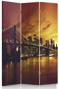 Gario Paraván Brooklynský most a Manhattan pri západe slnka Rozmery: 110 x 170 cm, Prevedenie: Klasický paraván