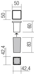Redo 90041 - LED Vonkajšie zápustné svietidlo INCAS LED/2,3W/230V IP65