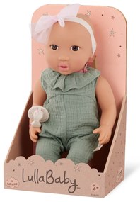 Bábika 35 cm v overale s čelenkou