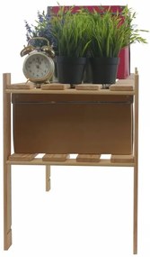 REGÁL DREVENÝ B-05 50x170x38 - BOROVICA