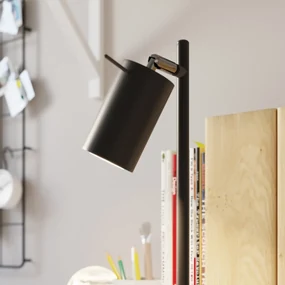 Stolná lampa Ring, 1x čierne kovové tienidlo
