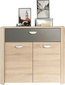 XXXLutz KOMODA, antracitová, dub sonoma, 94/82/41 cm Carryhome - Detské izby - 000687054404