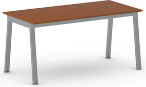 Rokovací kancelársky stôl PRIMO BASIC, 160x80 cm, sivostrieborná podnož, čerešňa