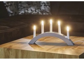 Vianočný svietnik  5xE10/15W/230V šedá