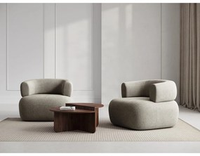 Svetlosivé kreslo z textílie bouclé Jenny – Micadoni Home