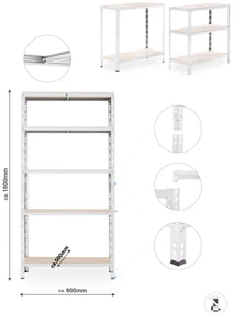 Trestles SUPER HIT - Policový regál 1800x900x500 pozinkovaný