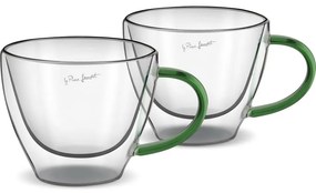 Lamart LT9115 2-dielna súprava pohárov na cappuccino Vaso, 190 ml, zelená