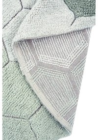 Svetlozelený prateľný ručne tkaný bavlnený okrúhly koberec ø 140 cm Honeycomb Blue Sage – Lorena Canals
