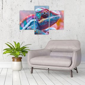 Obraz - Sfarbený chameleón (90x60 cm)