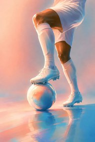 Futbalový detail - Metalický obraz 70x50cm