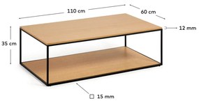 Konferenčný stolík noya 110 x 60 cm dub MUZZA