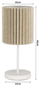 Brilagi - Stolná lampa NORDIC WAVE 1xE27/15W/230V ľan/biela