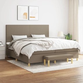 Boxspring posteľ s matracom sivohnedý 200x200 cm látka 3137025