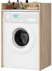 Kúpeľňová skrinka na práčku FIN dub sonoma / biela