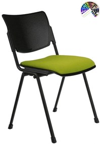 ALBA Konferenčná rokovacia stolička MIA plast čalúnenie KOŽENKA Arizona