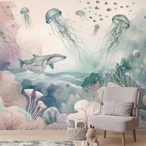 Fototapeta podmorský svet v pastelových farbách