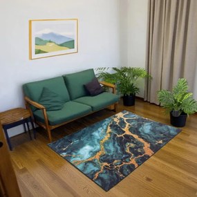 Protišmykový koberec NOVO mramor / malachit