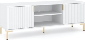 TV stolek Flinn 140 cm bílý/zlatý
