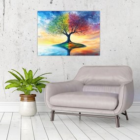 Obraz – Maľovaný strom ročných období (70x50 cm)