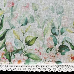 KRÁTKA ZÁCLONA NA PÁSKE ESTERA 150X60 CM KVETY