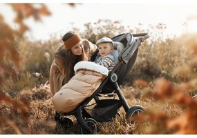 PETITE&amp;MARS - Detský fusak 4v1 COMFY Elegant Caramel/Beige hnedá