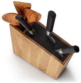 Continenta C4151 - Stojan na nože s flexi vložkou a priehradkou 31x8x24,5 cm dub