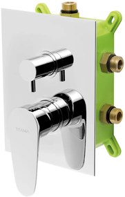 Novaservis Titania Smart, podomietková batéria s boxom 3 vývody, chrómová, BOX98051RX,0