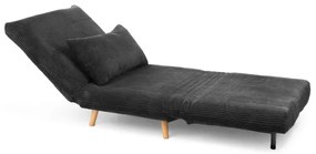 Pohovka SOLACE rozkladacia, menšestrová čierna 871622