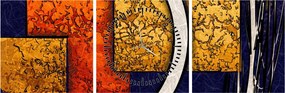 Obraz abstrakcie (s hodinami) (90x30 cm)
