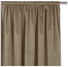 Béžový zamatový dimout záves 200x250 cm Velto – Filumi