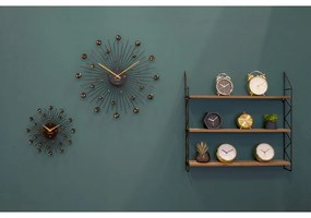 Nástenné hodiny z krištáľov čiernej farby Karlsson Sunburst