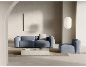 Sivomodrá menčestrová pohovka 264 cm Bergano – Cosmopolitan Design